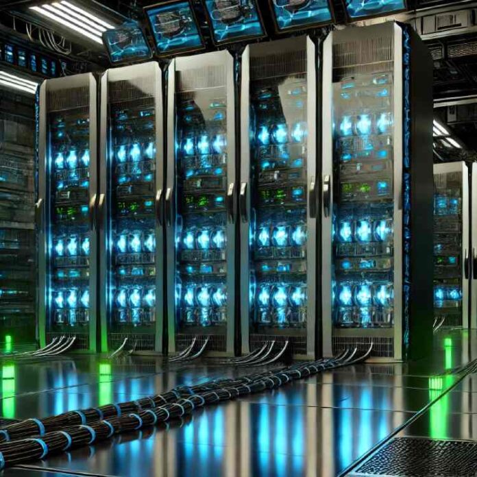 futuristic supercomputer